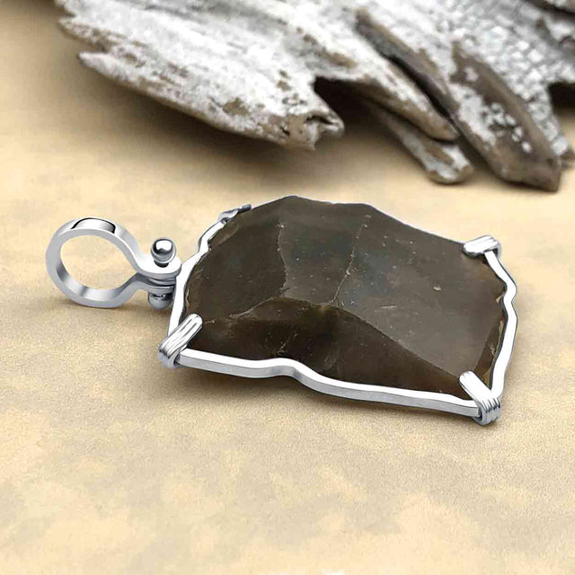 Queen Shipwreck 1790s British East India Company Brown Bess Musket Flint Sterling Silver Necklace