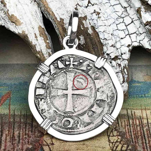 Templar Knights Era Antioch Crusader Medieval Silver Denier Helmet Head Coin of the Crusades Sterling Silver Pendant
