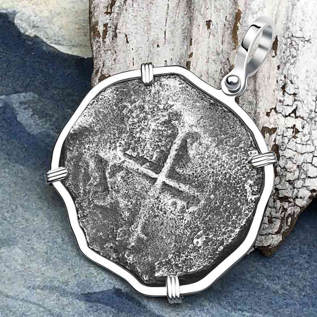 Sao Jose 8 Reale Pirate Era Shipwreck Coin Sterling Silver Pendant