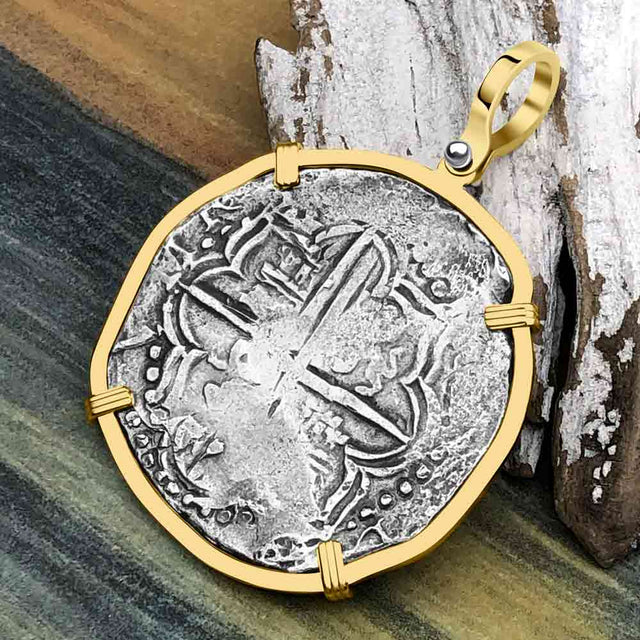 Mel Fisher's Atocha 8 Reale Shipwreck Coin 14K Gold Pendant