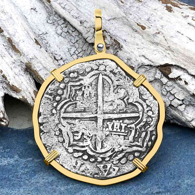 Mel Fisher's Atocha 8 Reale Shipwreck Coin 14K Gold Pendant
