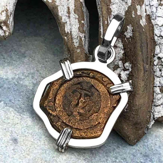 Biblical Widow's Mite Sterling Silver Pendant