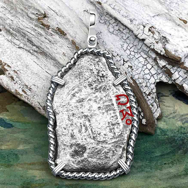 1715 Fleet Golden Age of Piracy Shipwreck Spanish 8 Reale Piece of 8 Silver Pendant