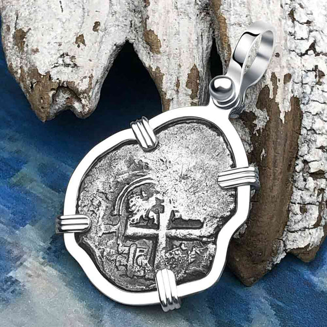 1678 Consolacion Shipwreck Pirate Era Spanish 1 Reale Piece of Eight Sterling Silver Pendant