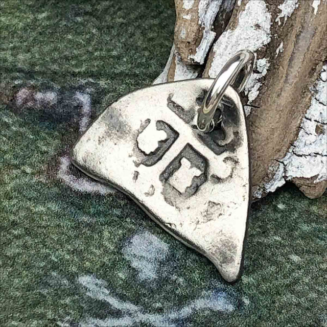 Pirate Chic 1/2 Reale Spanish Silver Cob Circa 1680 - the Legendary Piece of Eight Pendant