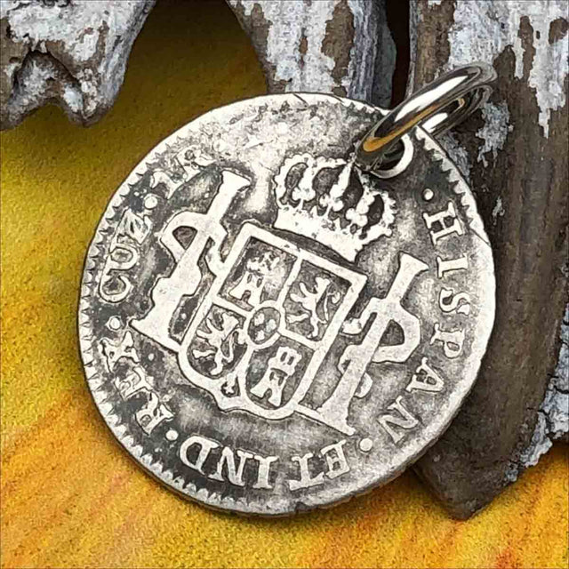 Pirate Chic 1 Reale Spanish Silver Portrait Dollar the Legendary Piece of 8 Pendant