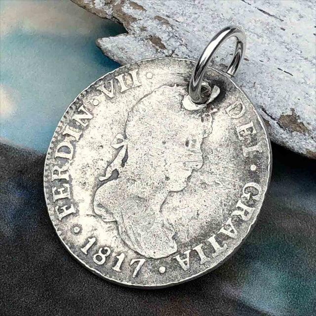 Pirate Chic 2 Reale Spanish Silver Portrait Dollar the Legendary Piece of 8 Pendant