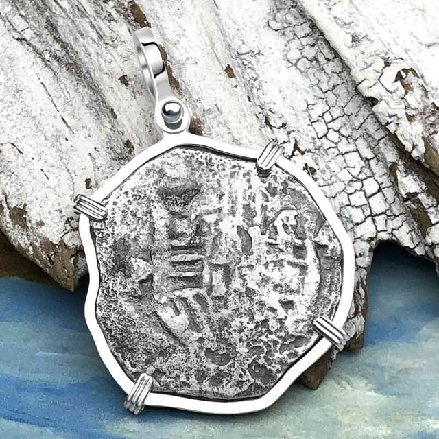 Concepcion Shipwreck 4 Reale Silver Piece of 8 Sterling Silver Pendant