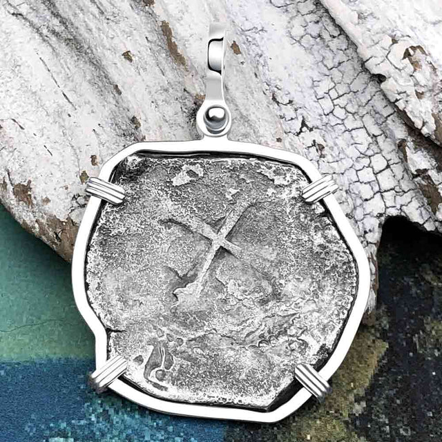 Concepcion Shipwreck 4 Reale Silver Piece of 8 Sterling Silver Pendant