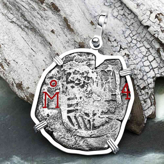 Concepcion Shipwreck 4 Reale Silver Piece of 8 Sterling Silver Pendant