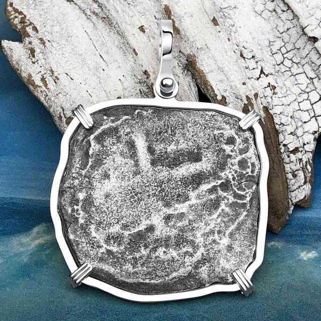 1679 Consolacion Shipwreck Pirate Era 8 Reale Cob Piece of 8 Sterling Silver Pendant