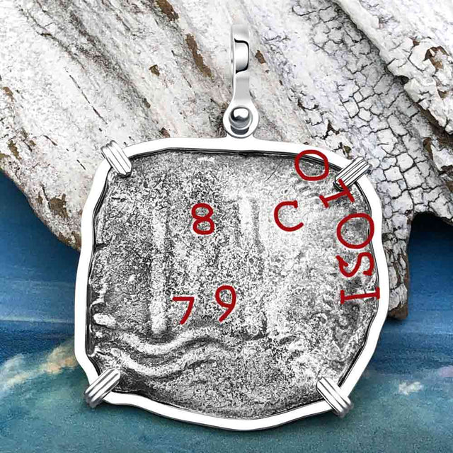 1679 Consolacion Shipwreck Pirate Era 8 Reale Cob Piece of 8 Sterling Silver Pendant