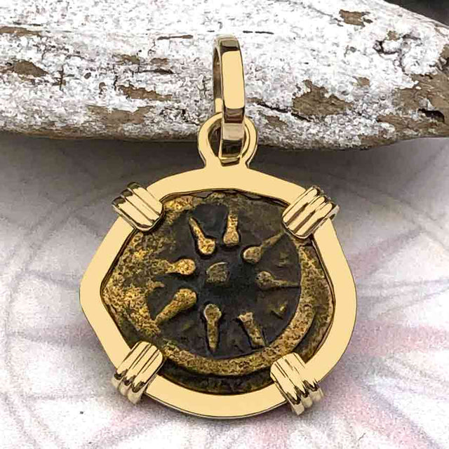 Biblical Widow's Mite 14K Gold Pendant
