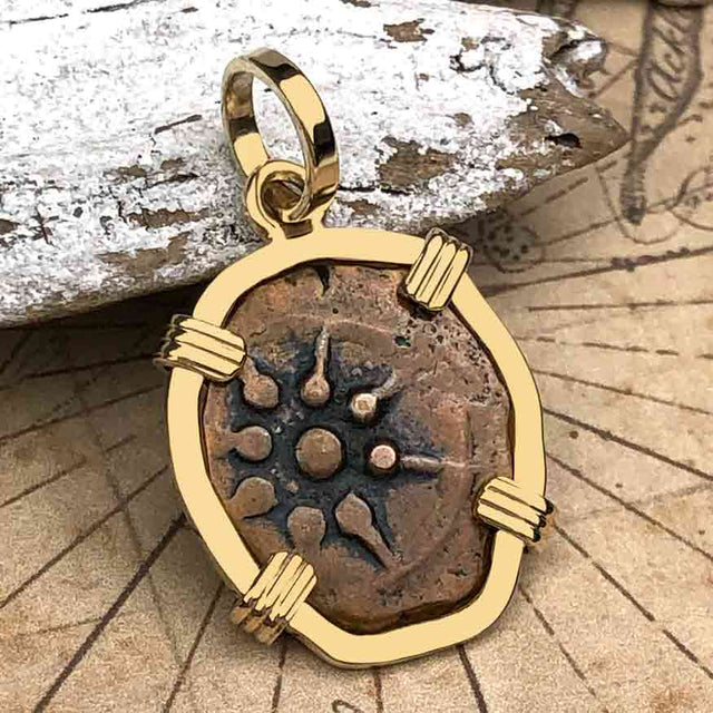 Biblical Widow's Mite 14K Gold Pendant