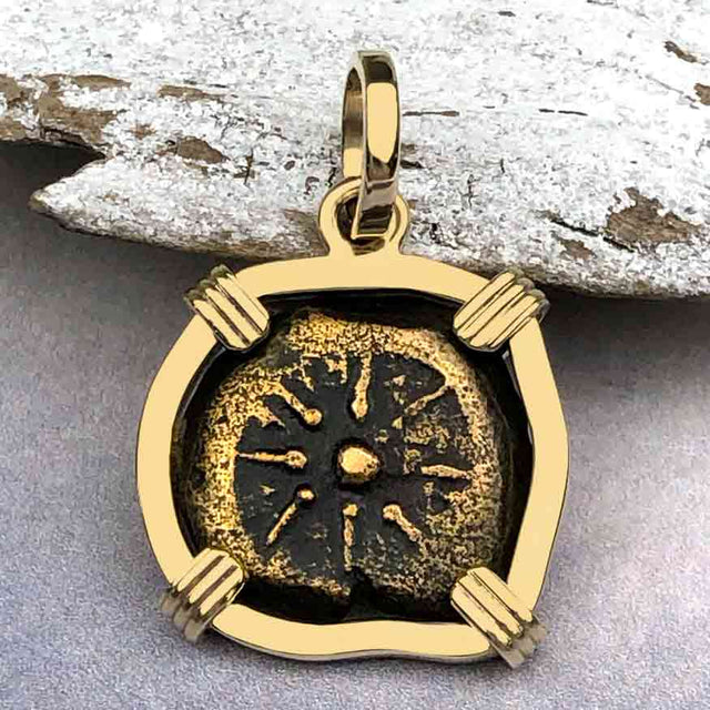 Biblical Widow's Mite 14K Gold Pendant