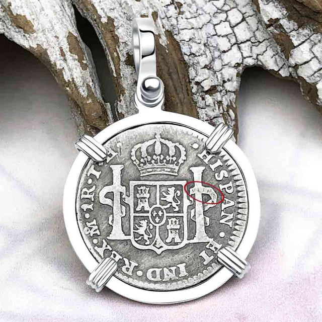 1808 Silver 1 Reale Spanish Portrait Piece of 8 Sterling Silver Pendant