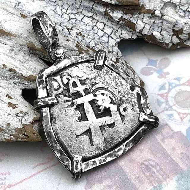 Pirate Era 1753 Spanish 4 Reale "Piece of Eight" Sterling Silver TORTUGA COLLECTION Pendant