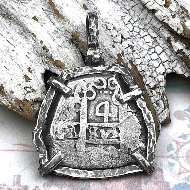 Pirate Era 1753 Spanish 4 Reale "Piece of Eight" Sterling Silver TORTUGA COLLECTION Pendant