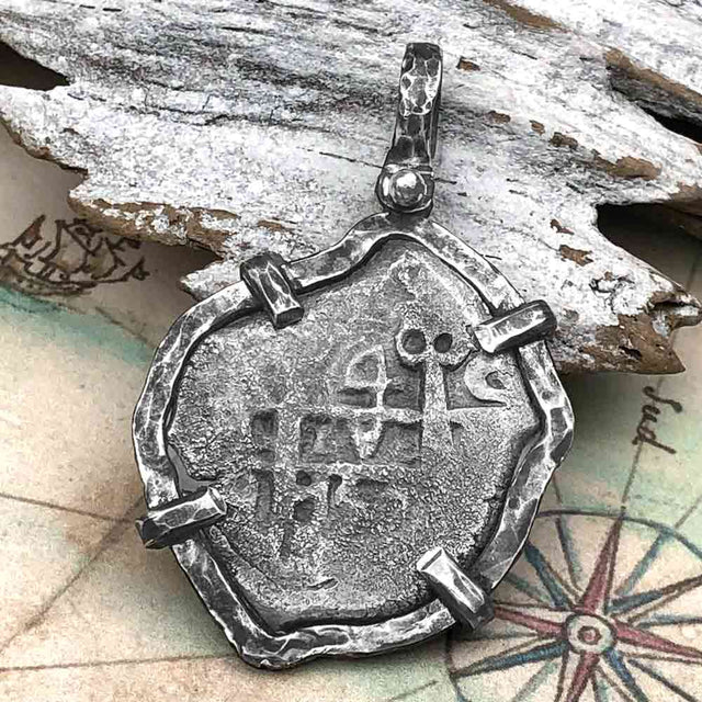 Pirate Era 1753 Spanish 4 Reale "Piece of Eight" Sterling Silver TORTUGA COLLECTION Pendant