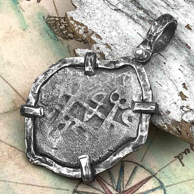 Pirate Era 1753 Spanish 4 Reale "Piece of Eight" Sterling Silver TORTUGA COLLECTION Pendant