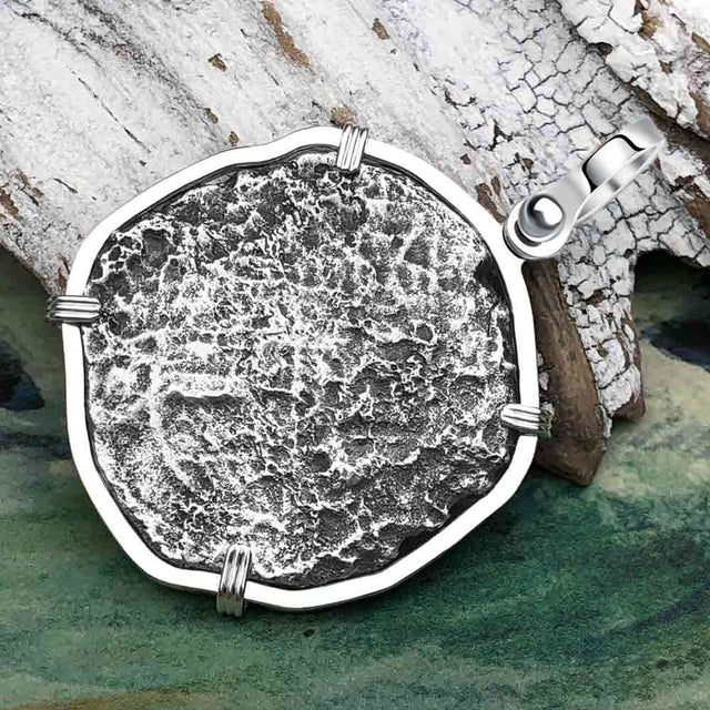Concepcion Shipwreck 8 Reale Silver Piece Sterling Silver Pendant