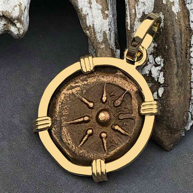 Biblical Widow's Mite 14K Gold Pendant