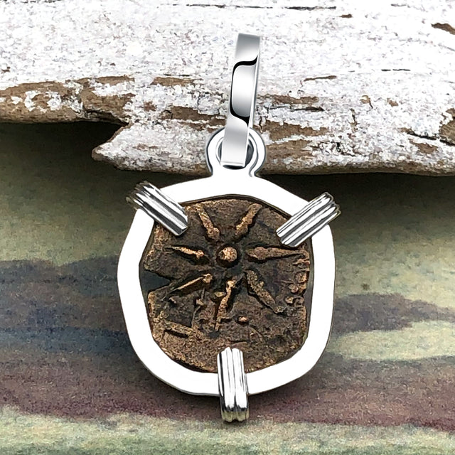 Biblical Widow's Mite Sterling Silver Pendant