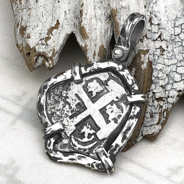 1768 Pirate Era Spanish 2 Reale Piece of 8 Sterling Silver TORTUGA COLLECTION Pendant