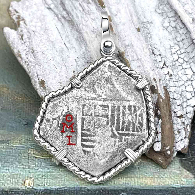Joanna Shipwreck 4 Reale Cob "Piece of 8" Coin Sterling Silver Pendant