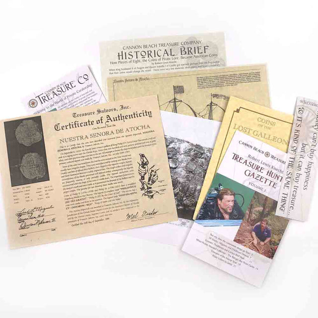 Rare Dated Mel Fisher's Atocha 8 Reale Shipwreck Coin 14K Gold Pendant | Artifact #5093