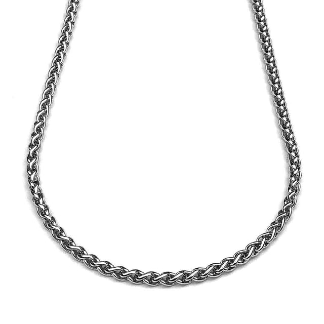 3.0 mm Antiqued Sterling Silver Wheat Chain - LUXURY WEIGHT