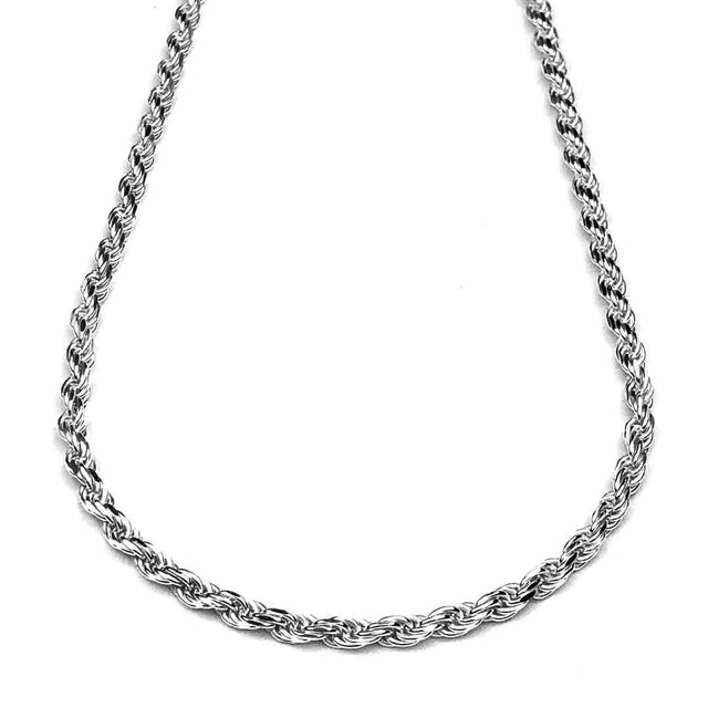 3.4 mm Nautical Sterling Silver Rope Chain - LUXURY WEIGHT