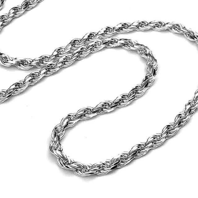 3.4 mm Nautical Sterling Silver Rope Chain - LUXURY WEIGHT