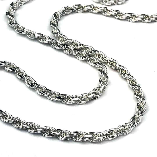 3.4 mm Nautical Sterling Silver Rope Chain - LUXURY WEIGHT