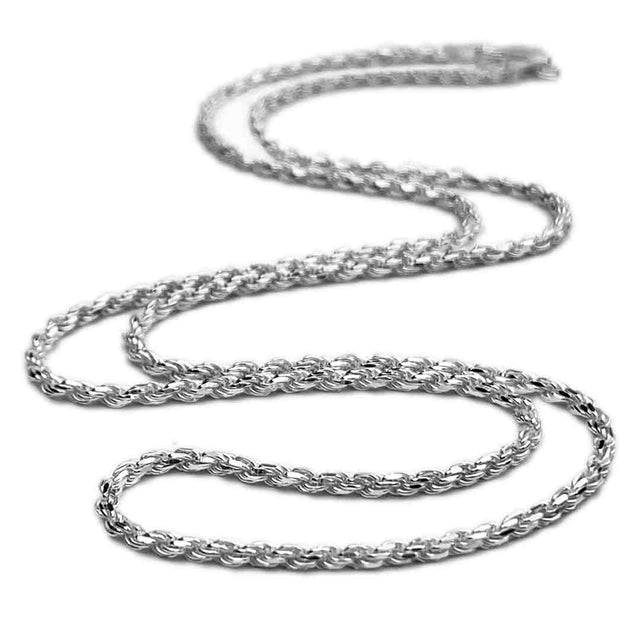 2.3 mm Nautical Sterling Silver Rope Chain