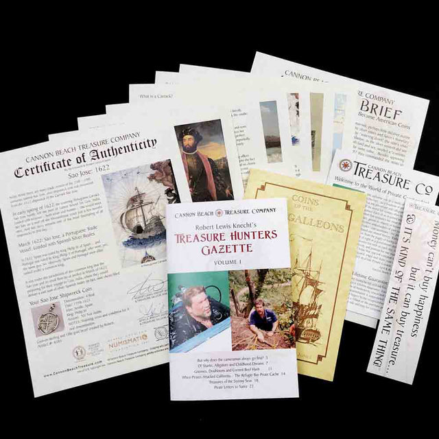 Rare Dated 1622 Sao Jose 8 Reale Pirate Era Shipwreck Coin 14K Gold & Sterling Silver Pendant | Artifact #5502