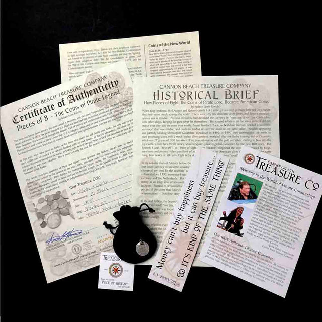 Pirate Chic 2 Reale Spanish Silver Portrait Dollar the Legendary Piece of 8 Pendant | Artifact #5380