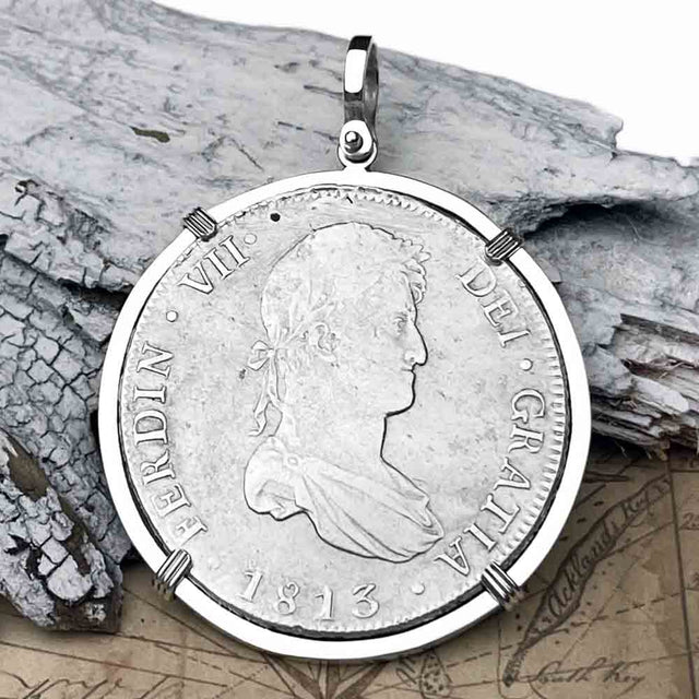 Silver 8 Reale Spanish Portrait Dollar Dated 1813 - the Legendary "Piece of Eight" Necklace