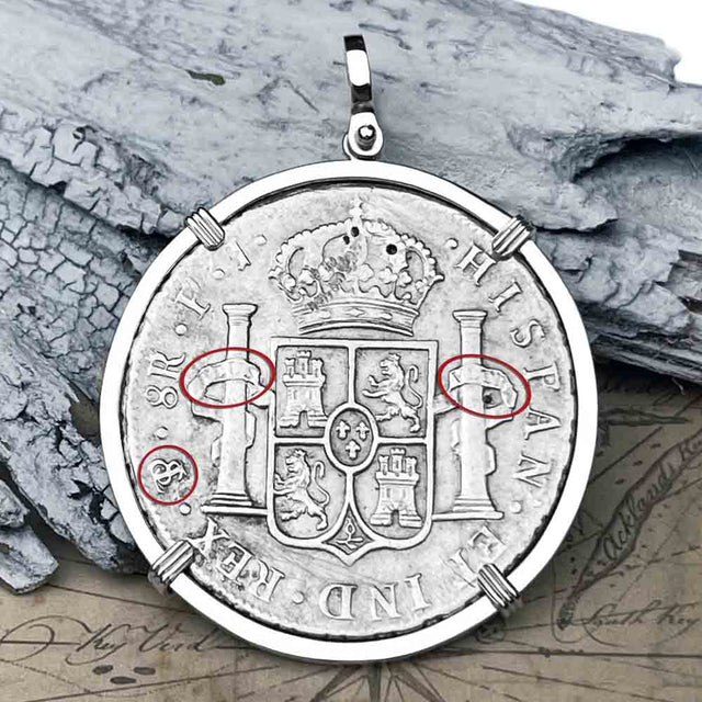 Silver 8 Reale Spanish Portrait Dollar Dated 1813 - the Legendary "Piece of Eight" Necklace