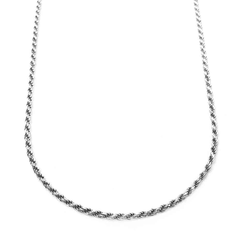 2.3 mm Antiqued Sterling Silver Rope Chain