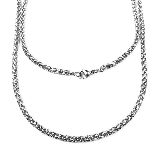 3.0 mm Antiqued Stainless Steel Wheat Chain | #C5493