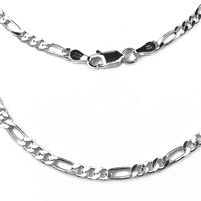 3.0 mm Sterling Silver Figaro Chain