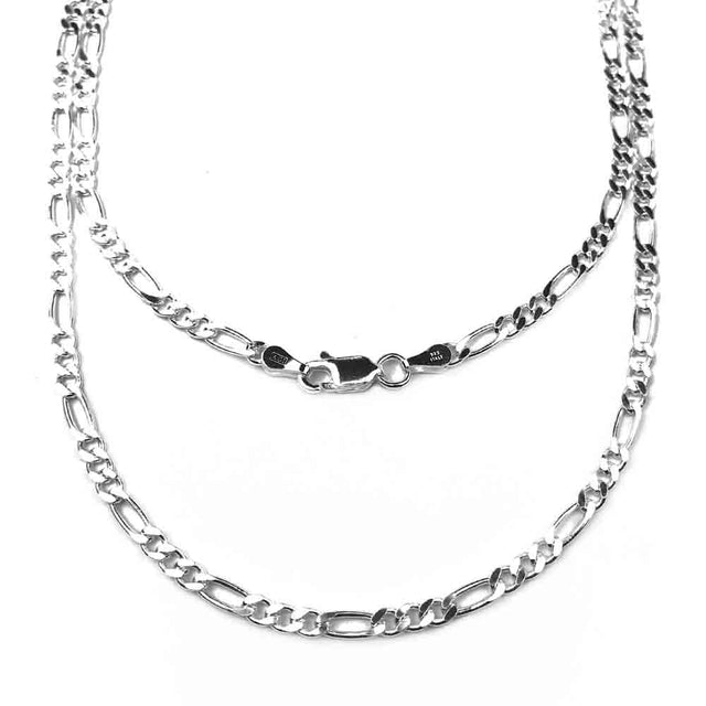 3.0 mm Sterling Silver Figaro Chain