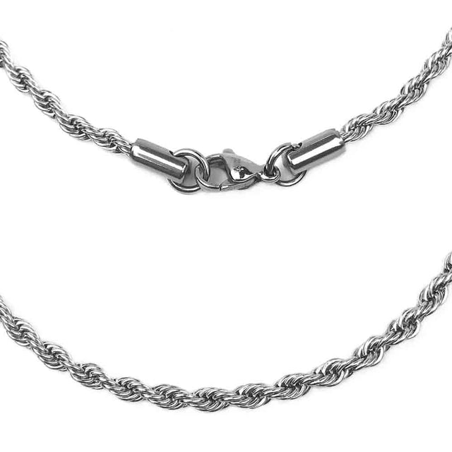WHILE SUPPLIES LAST: 3.0 mm Antiqued Stainless Steel Rope Chain | #C5503