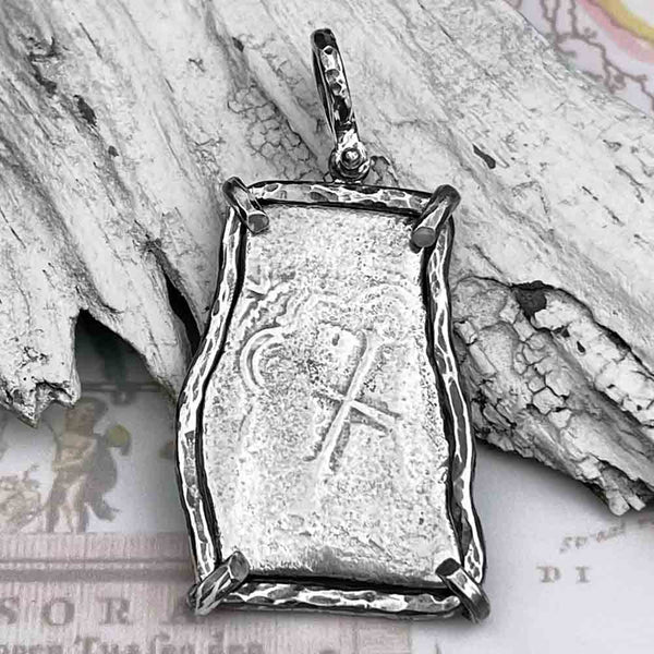 Joanna Shipwreck 8 Reale Cob Coin Circa 1680 Sterling Silver TORTUGA  COLLECTION Pendant | #7398