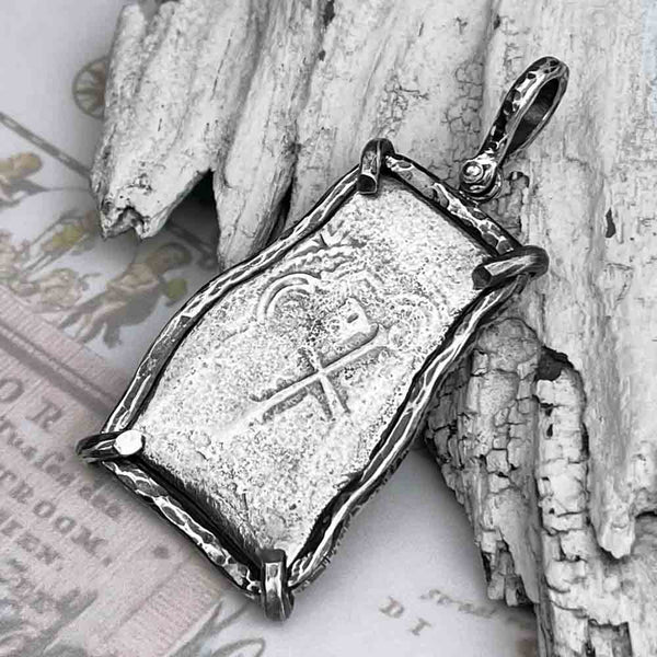 Joanna Shipwreck 8 Reale Cob Coin Circa 1680 Sterling Silver TORTUGA  COLLECTION Pendant | #7398