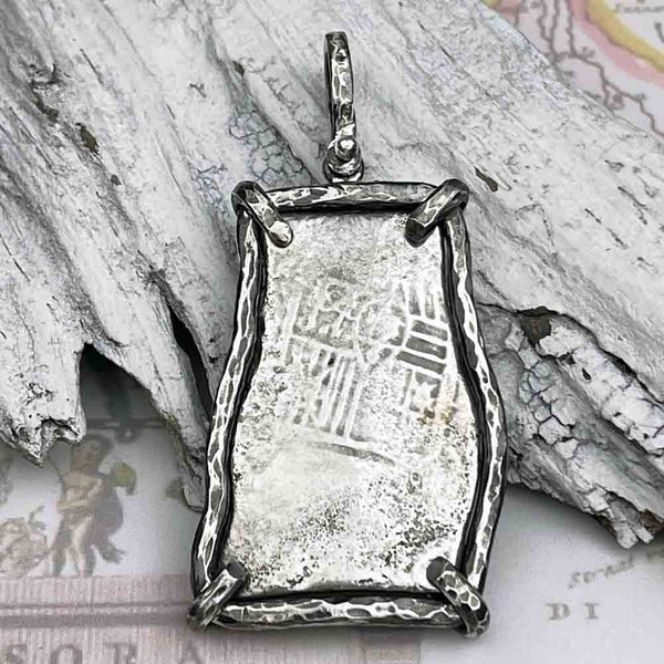 Joanna Shipwreck 8 Reale Cob Coin Circa 1680 Sterling Silver TORTUGA  COLLECTION Pendant | #7398