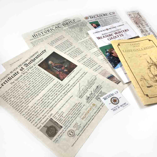 El Cazador full color detailed certificate of authenticity signed by salvage master Craig Boyd