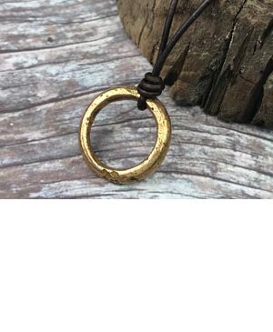 Celtic Ring Money Leather Necklaces