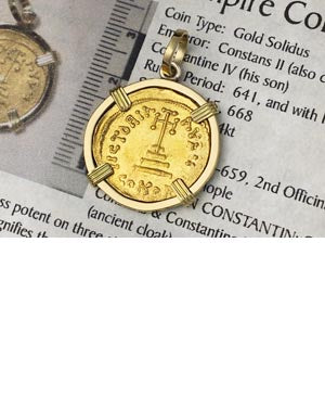 Byzantine Empire Gold Coin Jewelry